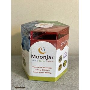 Moonjar 3-Part Moneybox ~ Help Children Learn about Money ~ SEALED ! Bank